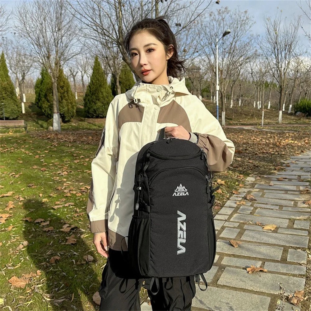 AZELA A1323 Large Capacity Lightweight Outdoor Sports Backpack Waterproof Nylon Hiking Daypack - Khaki - 4