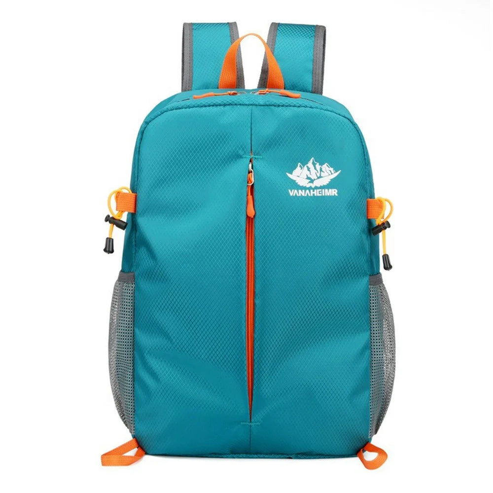 VANAHEIMR 528 Foldable Hiking Backpack Lightweight Polyester Laptop Storage Outdoor Travel Bag - Lake Blue - 1