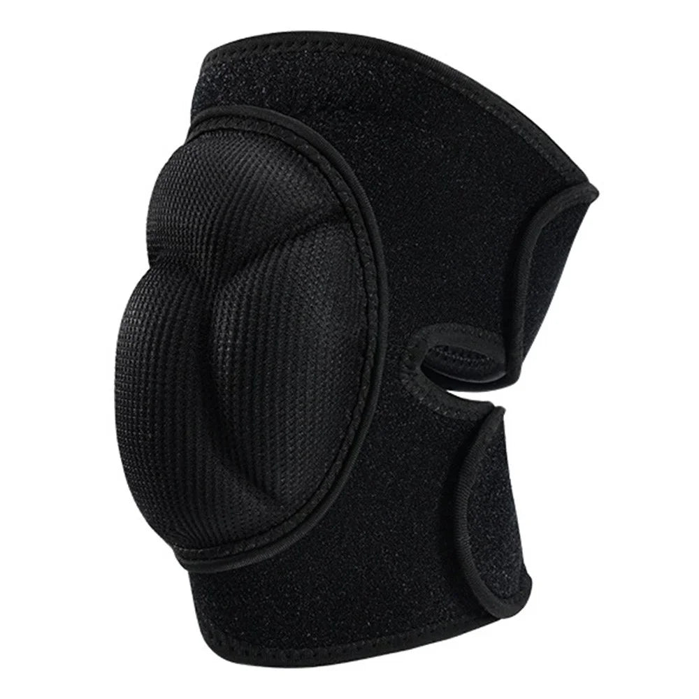GOLOVEJOY HX44 1Pc Impact Resistant Turtle Shell Sports Knee Brace Ultra Wide Elastic Strap Knee Pad - Black - 1