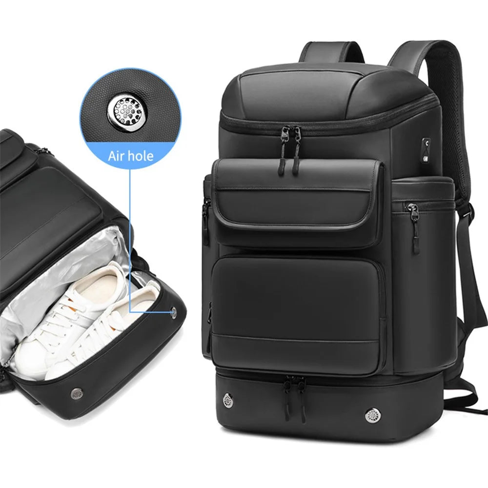 OUTWALK 7716-2 36-55L Waterproof Backpack Oxford+Polyester Outdoor Shoulder Bag with Warmer Layer - 2