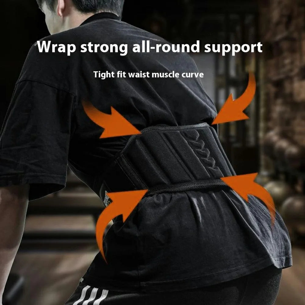 GOUNOD HY020 Weight Lifting Powerlifting Waist Support Belt Squat Training Waist Protection Band - Black S - 4