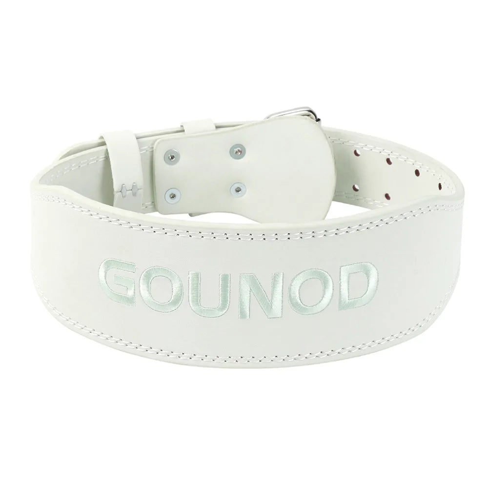 GOUNOD HY036 Weightlifting Belt Matte PU Leather Fitness Squat Deadlift Powerlifting Waist Support, Size S - Green - 1