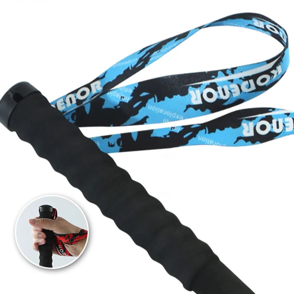 KODENOR 52-110CM Telescopic Walking Stick High-Strength Carbon Fiber 3-Section Trekking Pole for Children - Blue - 2