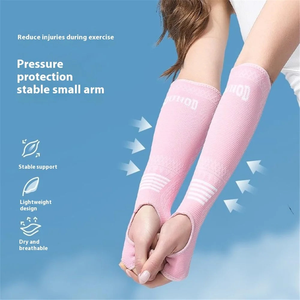 GOUNOD HS109 Breathable Volleyball Arm Guard Compression Passing Hitting Forearm Sleeves, Size S - Pink - 3