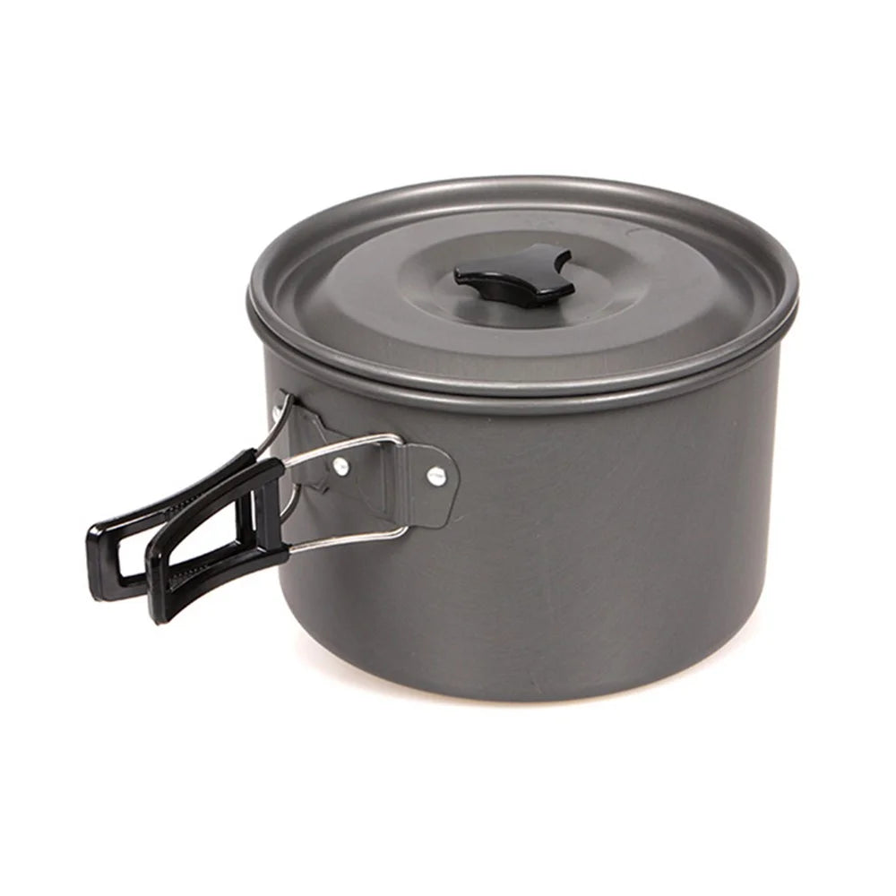 HALIN Aluminum Camping Cookware Outdoor Picnic Boiling Pot Teapot for Cooking Food (BPA-free, No FDA Certified), Size: L - 2