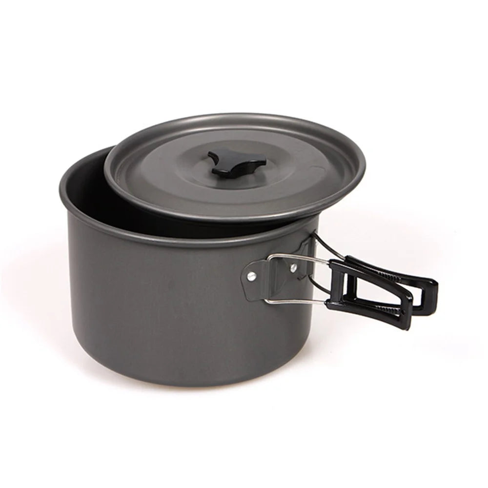 HALIN Aluminum Camping Cookware Outdoor Picnic Boiling Pot Teapot for Cooking Food (BPA-free, No FDA Certified), Size: L - 3