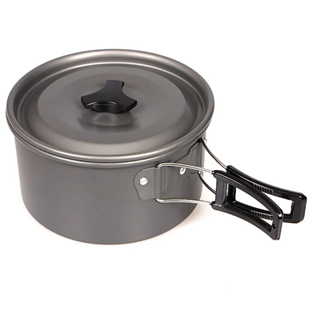 HALIN Cooking Pot Cookware Camping Picnic Outdoor Pan Pot Teapot Backpacking Gear (BPA-free, No FDA Certified), Size: M - 3