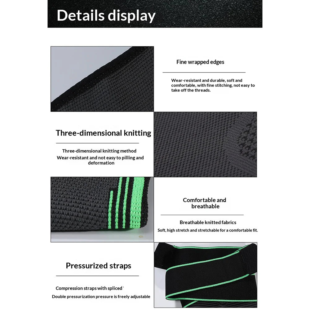 VBOSI 0147V 1Pc Ankle Support Brace Breathable Compression Wrap for Basketball Running - Black/M - 6