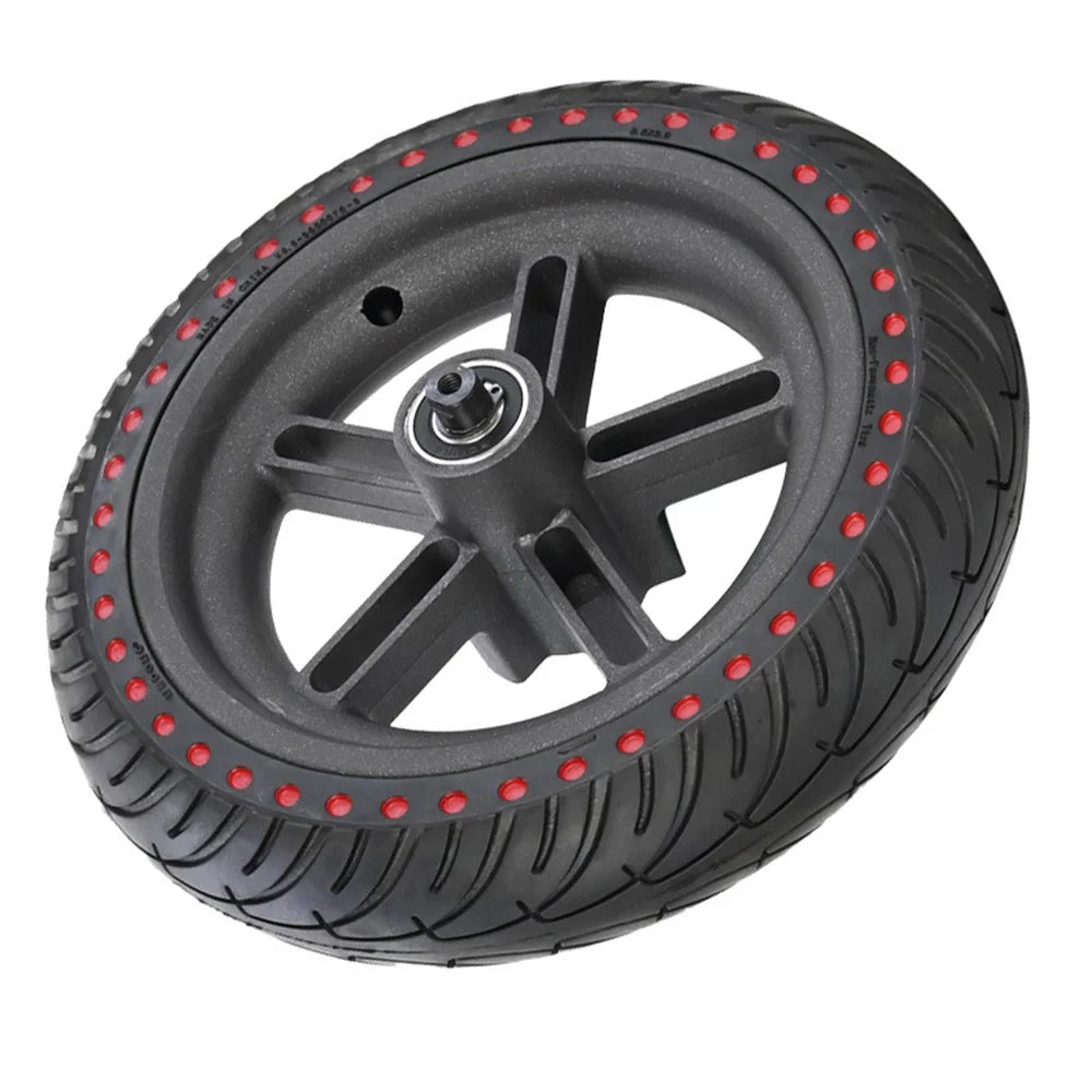 For Xiaomi M365 Pro / Pro 2 / Pro 3 E-scooter 8.5-Inch Tire Replacement Colored Dot Decor Anti-slip Electric Scooter Rear Wheel Hub - Red - 2