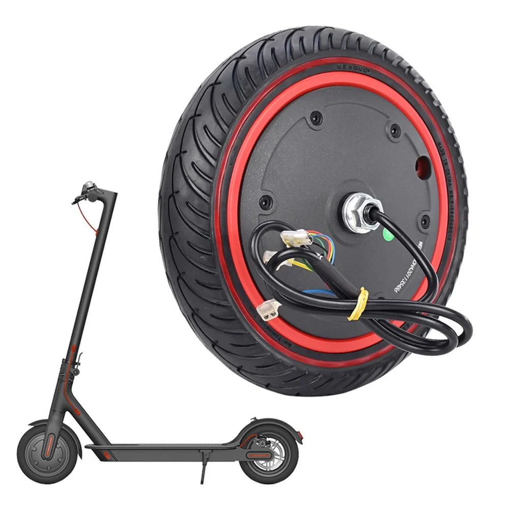 For Xiaomi 1S / Lite / M365 / M365 Pro / M365 Pro 2 / M365 Pro 3 Electric Scooter 8.5-Inch Wheel Hub Motor 350W 36V Colored Circle Decor Inflatable Tire - Red - 2