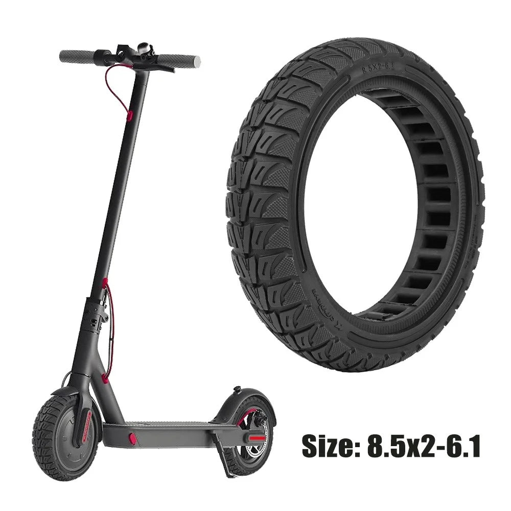 For Xiaomi M365 / Pro / Pro2 / 1S / Lite E-Scooter 8.5x2 Inch Anti-Slip Wheel Replacement Rubber Tire - Black - 2
