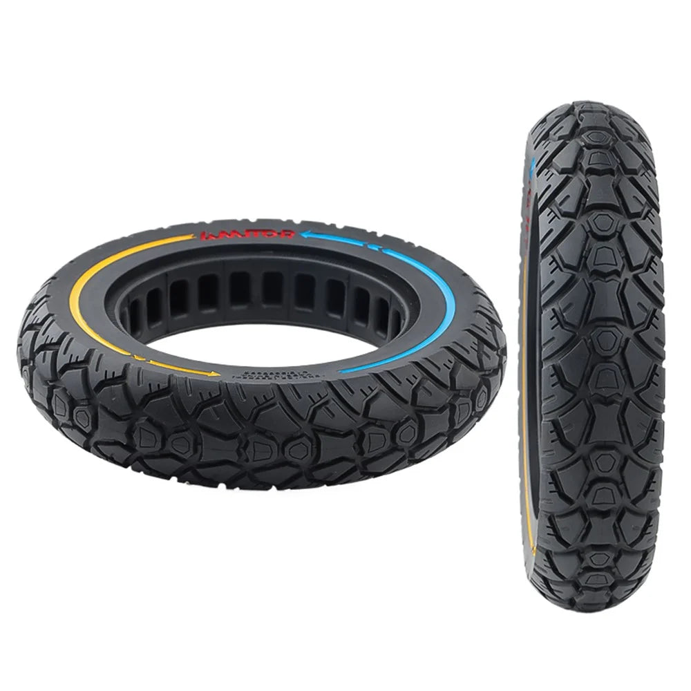 AMITOR 10-Inch Scooter Rubber Wheel Colored Line Decor Off-Road Tire for 36mm Slot - 2