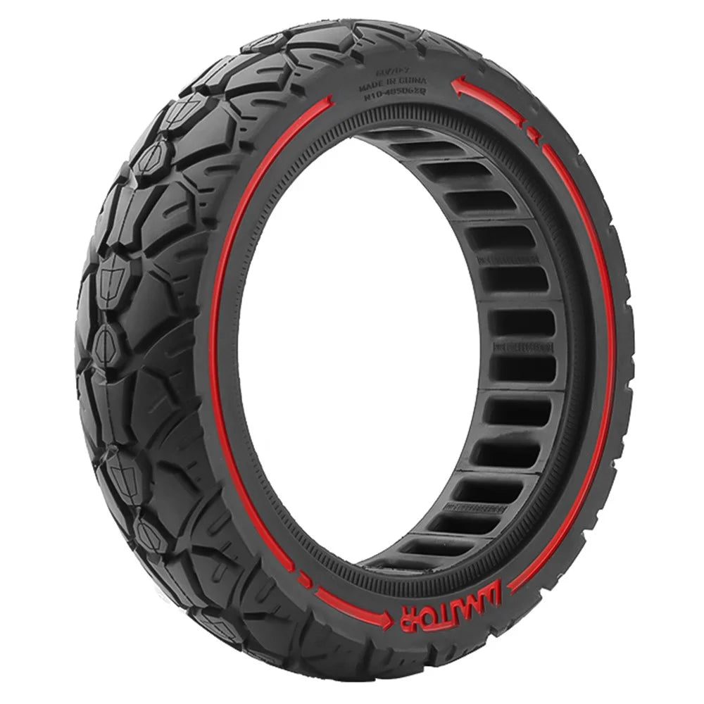 AMITOR 60 / 70-7 10-Inch Scooter Wheel Colored Line Decor Off-Road Rubber Tire for 48.5mm Slot - 2