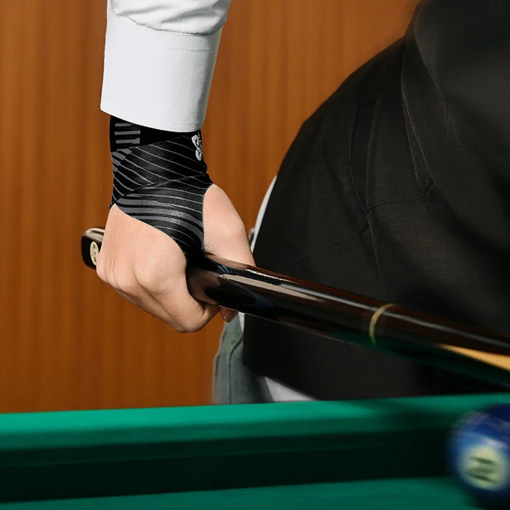 GOLOVEJOY HW15 Snooker Billiards Pool Wrist Support Brace Tendon Sheath Sleeve Training Aid Glove - Black / Left Hand - 4