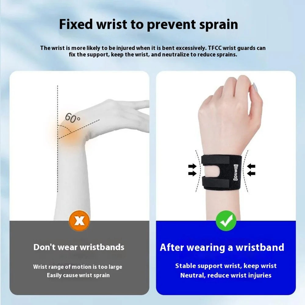 GOUNOD HW003 1Pc Sports Wrist Support TFCC Protection Wrap Sprain Recovery Compression Wrist Brace - Black - 5