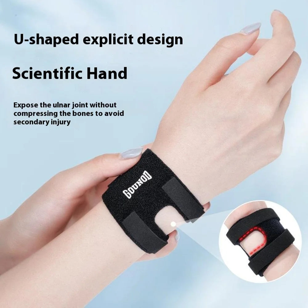 GOUNOD HW003 1 Pair Sports Wrist Support TFCC Protection Wrap Sprain Recovery Compression Wrist Brace - Black - 3