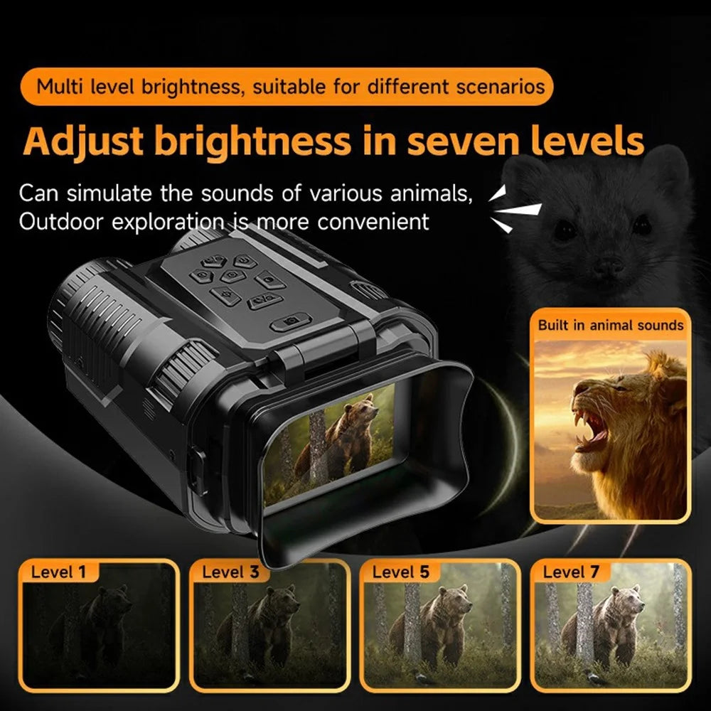 D13 4K HD Hunting Telescope 2 Inch IPS Screen 28x Zoom Outdoor Mini Binocular Night Vision Camera - 6
