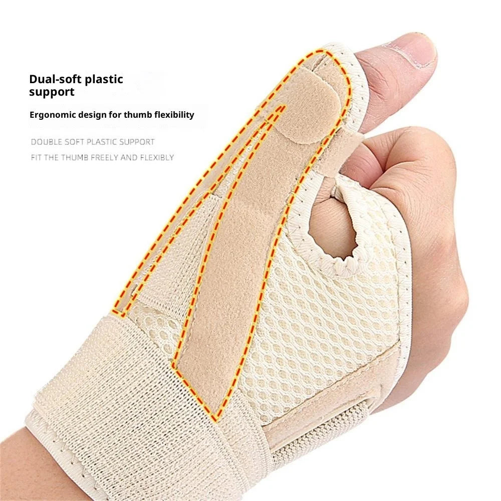095 1Pc One Size Fits All Wrist Support Brace for Badminton Tennis Sports Adjustable Wrist Wrap Comfortable - Beige - 4