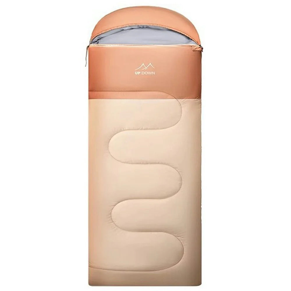 UPDOWN 1.6KG  /  0~10 Degrees Celsius Envelope Sleeping Bag Adult Winter Thick Warm Outdoor Camping Warm Sleep Bag - Beige - 1