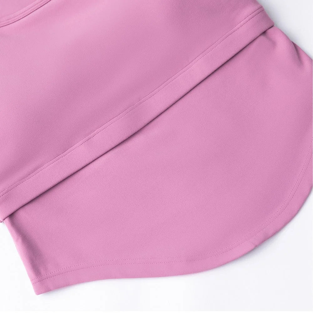CX1575 Womens Long Sleeve Gym Tops Nuls Free Sports T-Shirt Fitness Workout Yoga - Pink / 4(S) - 3