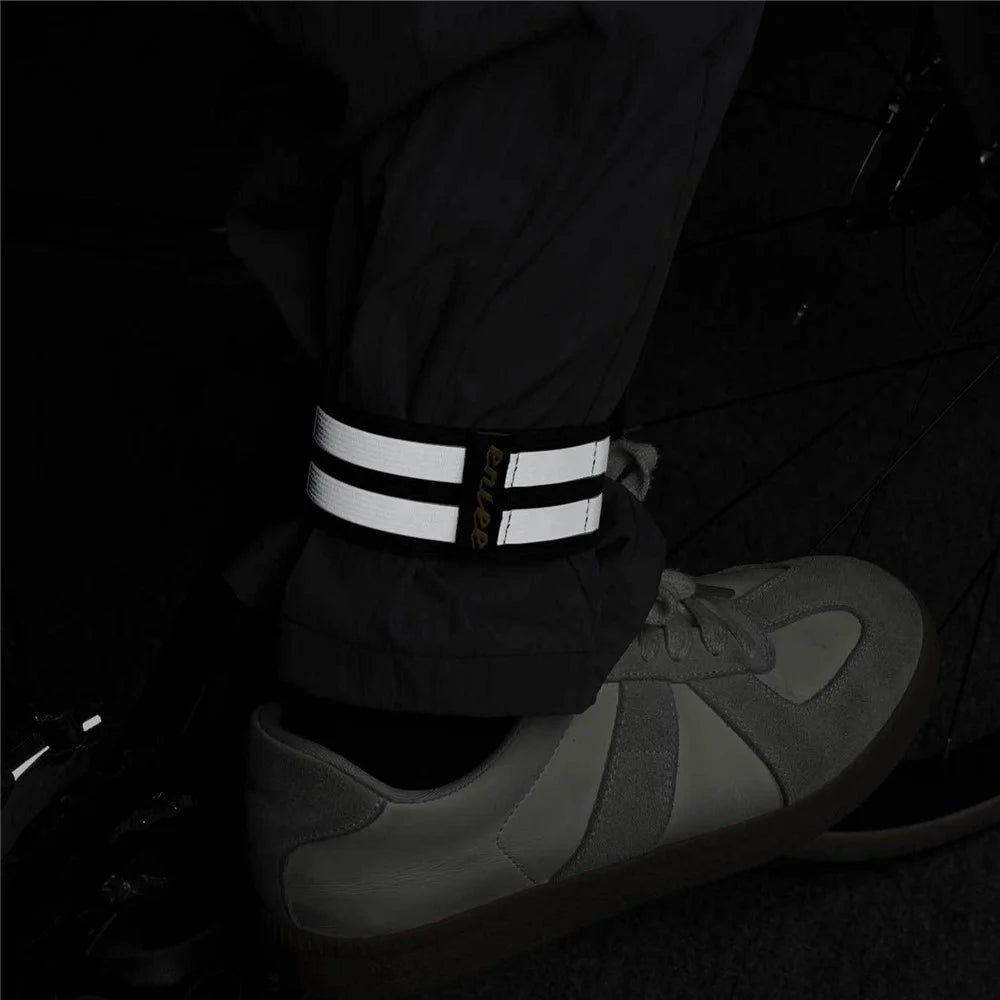 ENLEE 1Pc Reflective Cycling Pants Fixing Band Bike Night Riding Warning Trouser Leg Band, 310x37mm - ES20 - 4