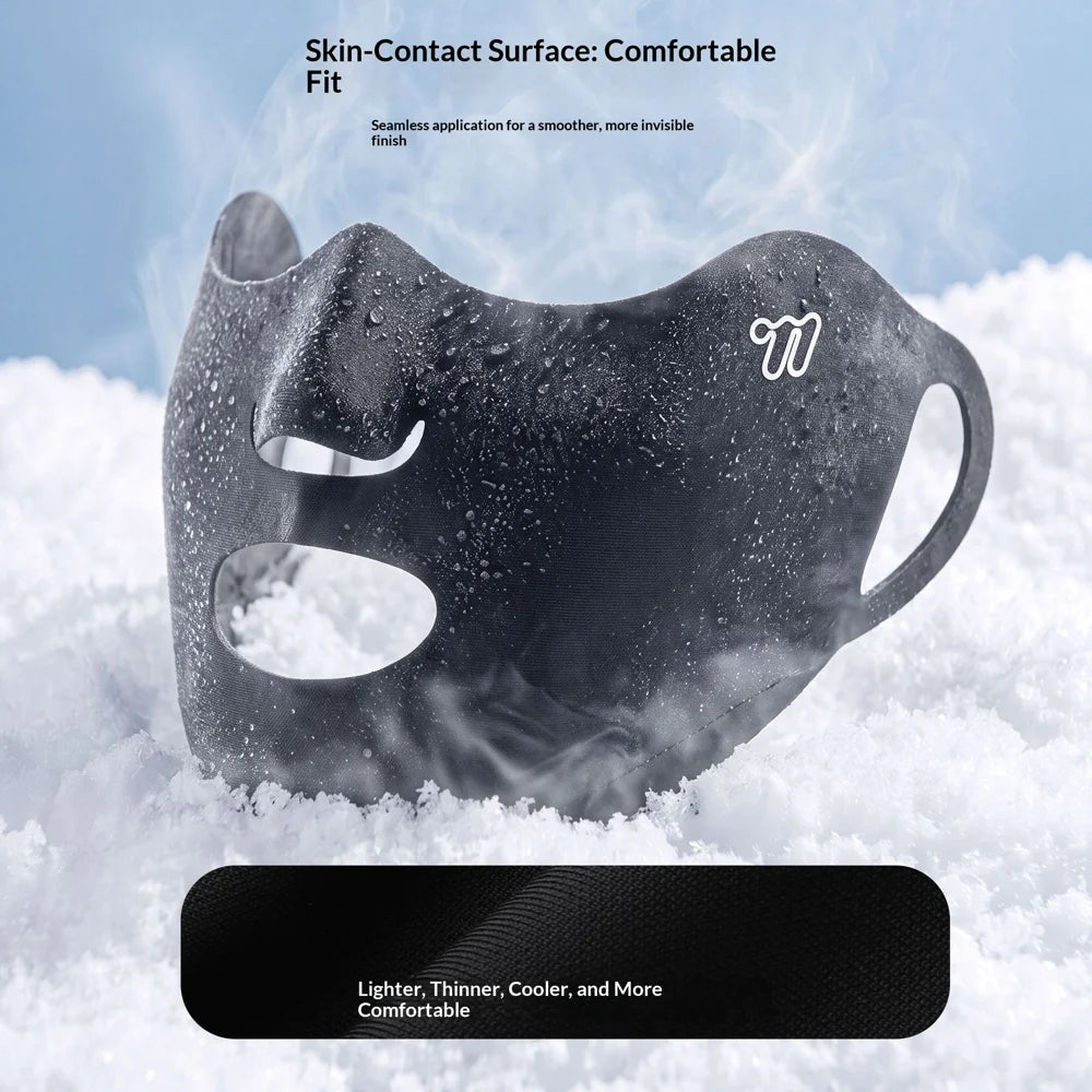 WEST BIKING YP0201497 UPF 50+ Sun Protection Face Mask UV Blocking Ice Silk Breathable for Cycling - Black - 4
