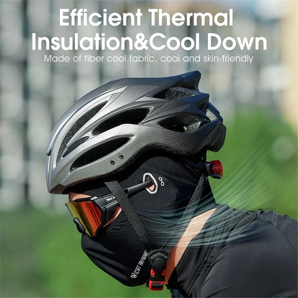 WEST BIKING YP0201329 Summer Cycling Cooling Ice Silk Head Cap Motorbike Bicycle Breathable Face Mask - 3