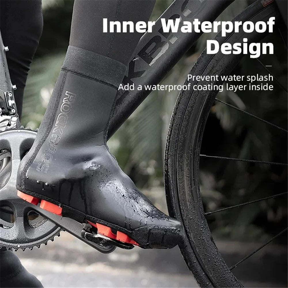 ROCKBROS LF1104 1 Pair Cycling Shoe Covers Winter Warm Bike Shoe Cover Windproof Sking Overshoes - S - 2