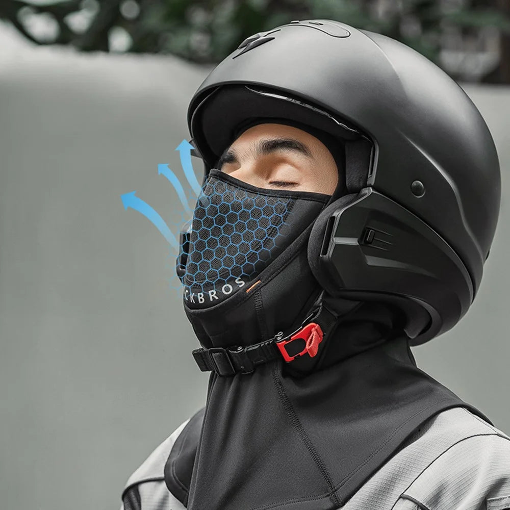 ROCKBROS Windproof Warm Hood Fall / Winter Motorcycle Helmet Mask Full Face Mask for Riding - Zippered / S - 3