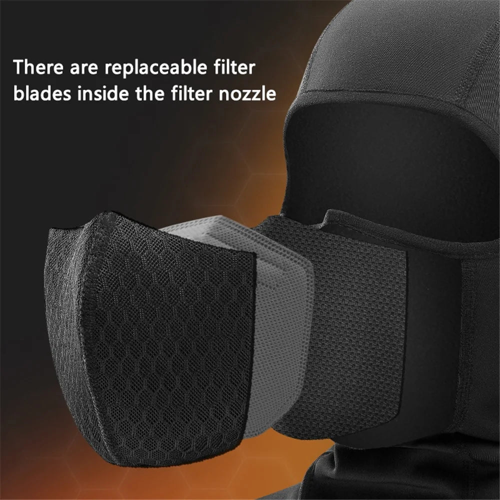 ROCKBROS Windproof Warm Hood Fall / Winter Motorcycle Helmet Mask Full Face Mask for Riding - Zippered / S - 4