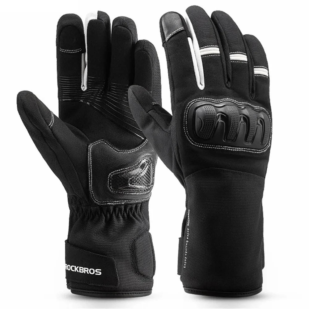 ROCKBROS MT023 Motorcycle Gloves Full Finger Touch Screen Men Windproof Mittens - S - 1