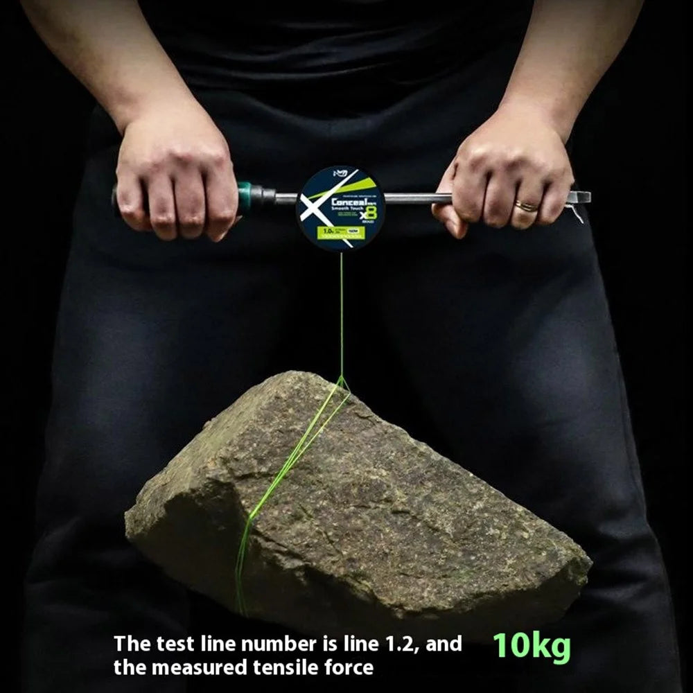100m Length 8 Strands Braided Fishing Line Green Super Strong PE Smooth Touch Fishing Line - 0.4 - 7