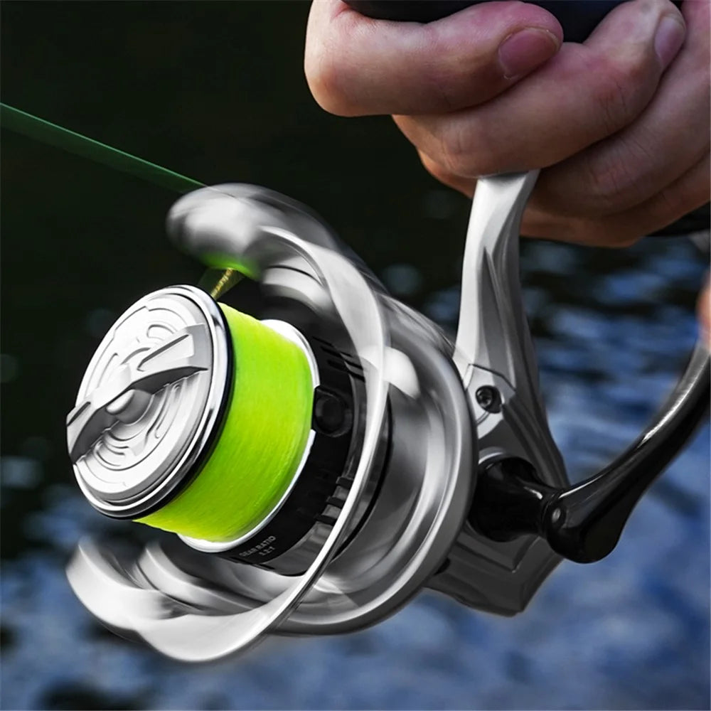 TAKUMI-S HT500 Fishing Reel 5.2:1 Gear Ratio Metal Spinning Reel (Gourd Shape Handle Mini Type) - 2