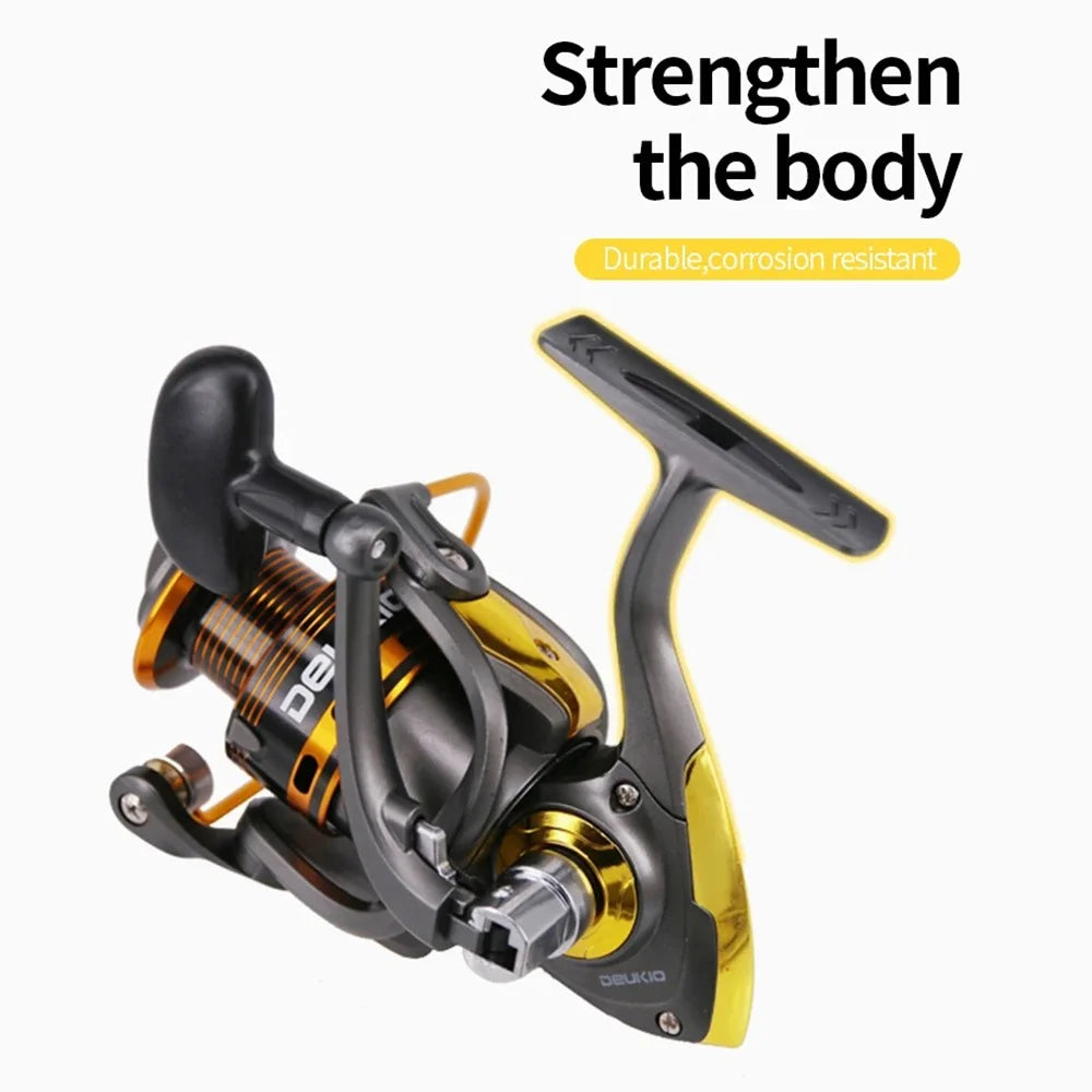DEUKIO JS5000 5.2:1 Gear Ratio Aluminum Alloy Spool Spinning Fishing Reel for Freshwater Saltwater - 5
