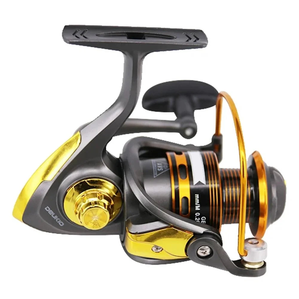 DEUKIO JS1000 5.1:1 Gear Ratio Aluminum Alloy Spool Spinning Fishing Reel for Freshwater Saltwater - 2