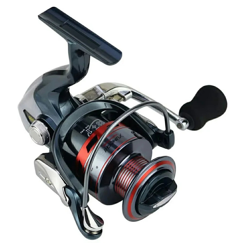 YUMOSHI XS5000 Metal Rocker Arm Spinning Reel Gapless 14BB Outdoor Fishing Reel - 2