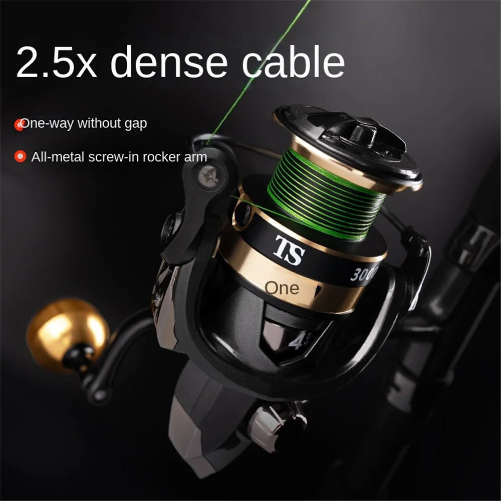 CHIREN TS2000 Fishing Reel High Density Line Winding Gapless Metal Waterproof Long Casting Fishing Wheel - 2