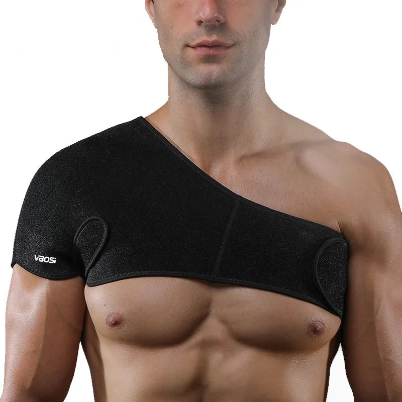 VBOSI 9138V Single Shoulder Support Adjustable Sports Shoulder Brace for Basketball Fitness - Black - 4