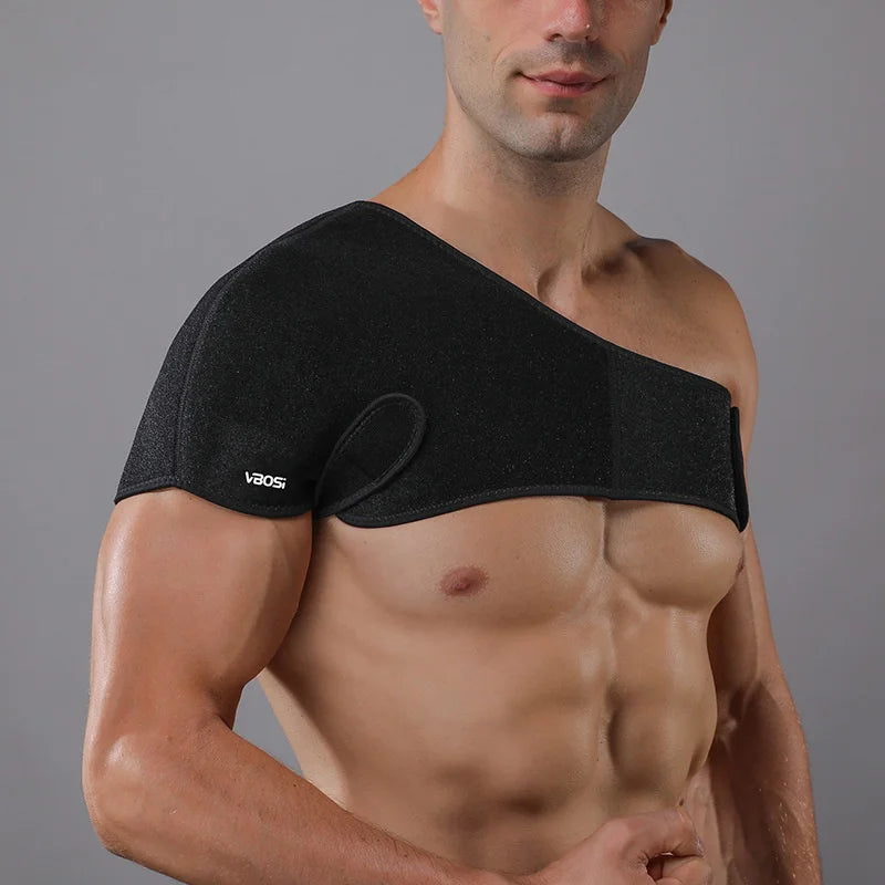 VBOSI 9138V Single Shoulder Support Adjustable Sports Shoulder Brace for Basketball Fitness - Black - 5