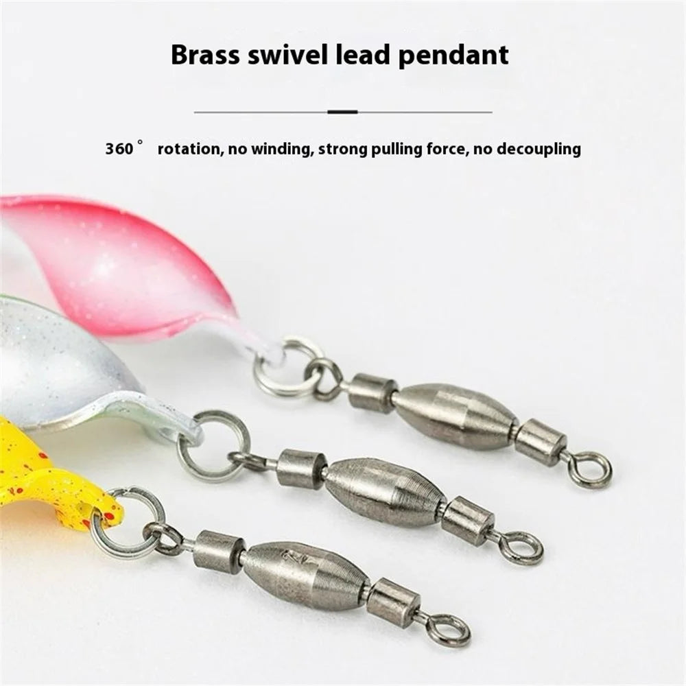 A298 10Pcs Spinning Spoon Lure Set 360 Degree Rotation Metal Fishing Bait with Storage Box - 6