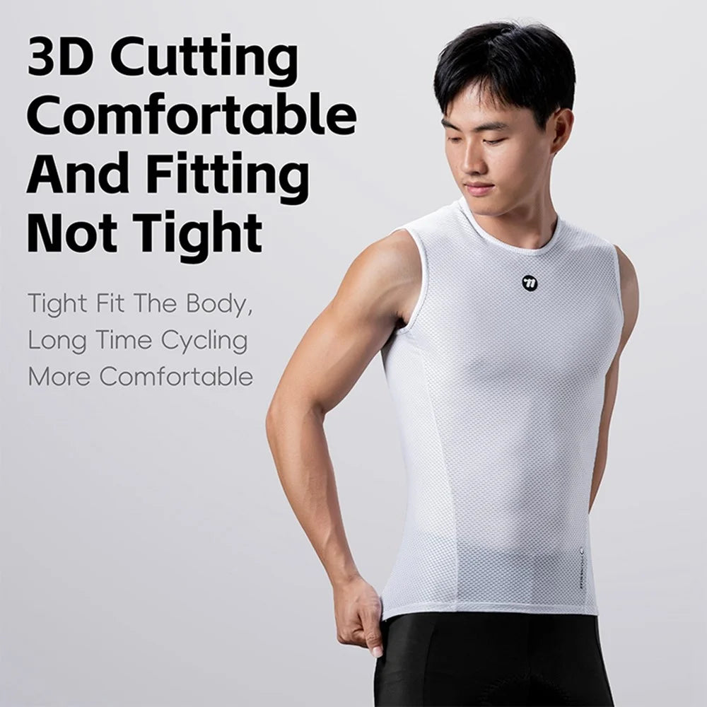 WEST BIKING YP0209024 Mountain Bike Cycling Vest Quick Drying Sleeveless Top Size M / L - White - 5