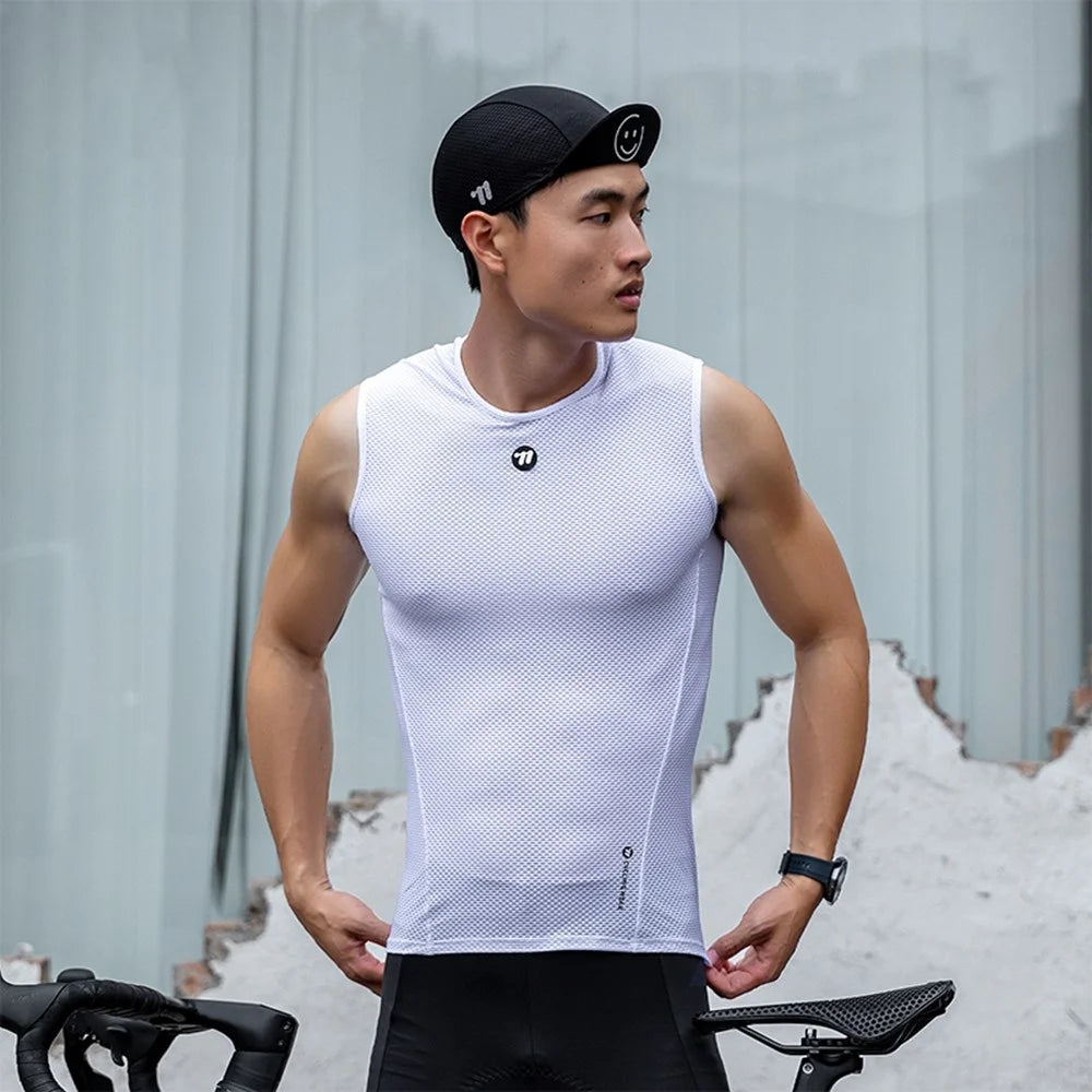 WEST BIKING YP0209024 Mountain Bike Cycling Vest Quick Drying Sleeveless Top Size M / L - White - 6