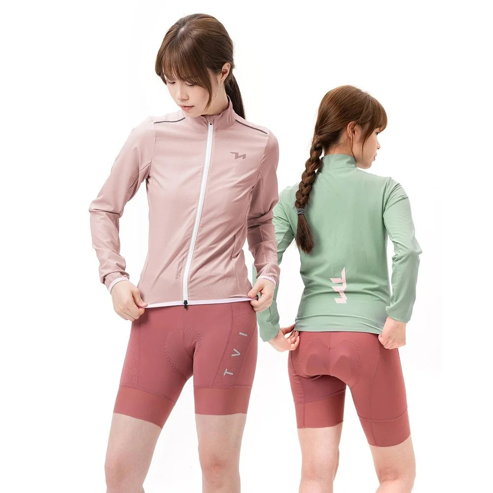 ROCKBROS TVI Series Women Cycling Sports Windbreaker Long Sleeve Breathable Windproof Jacket, Size S - Pink - 7