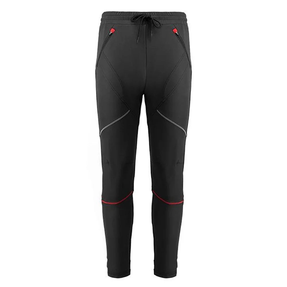 ROCKBROS 20420033 Windproof PU Autumn Winter Cycling Pants 3D Ergonomic Fleece Thermal Bicycle Pants for Outdoor Cycling - Black  /  S - 2