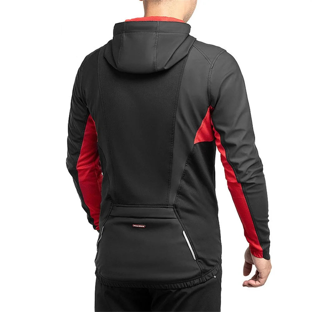 ROCKBROS ZH038033 Outdoor Cycling Clothing Set Long Sleeved Bicycle Jersey and Pants Kits with Reflective Strips for Autumn Winter - S - 5