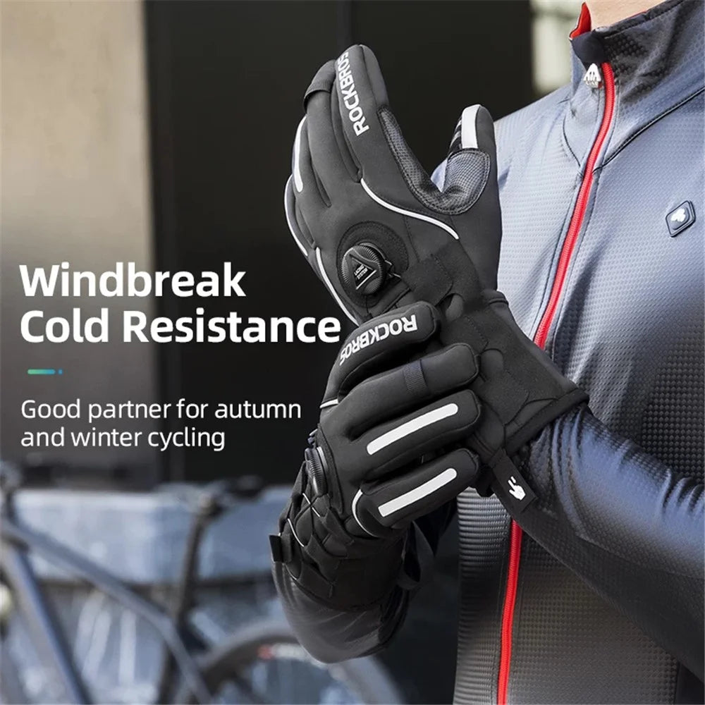 ROCKBROS S212BK One Pair Cycling Touch Screen Gloves Reflective MTB Bike Gloves Outdoor Motorcycle Bicycle Gloves - Size: S - 2