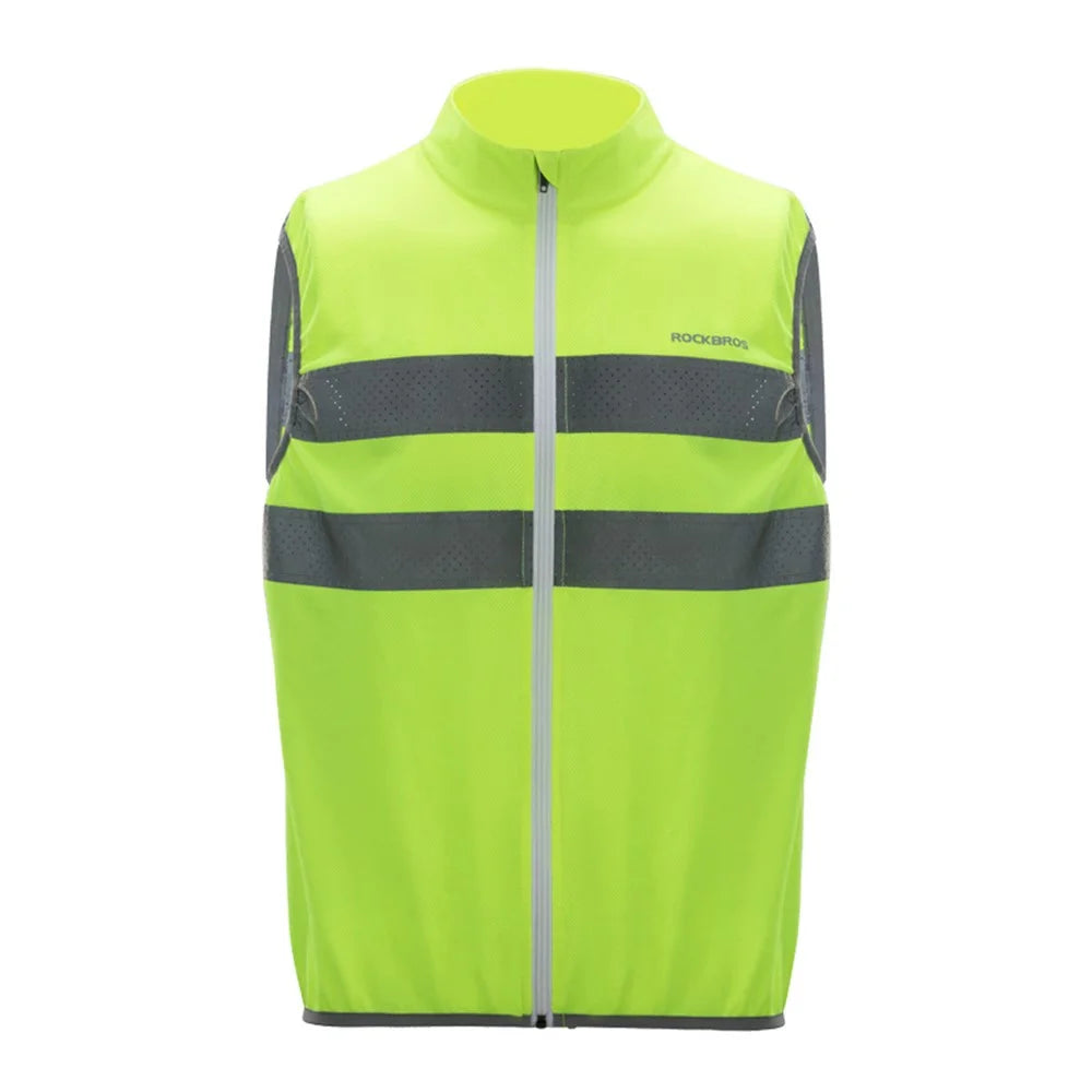 ROCKBROS YPW054 Reflective Vest Polyester Night Safety Jacket for Outdoor Cycling Running -  M - 2