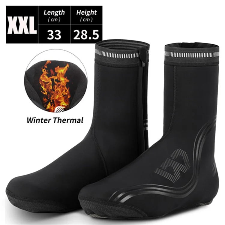 WEST BIKING Cycling Thermal Neoprene Overshoes Waterproof Windproof Toe Cycling Shoe Covers - XXL - 1