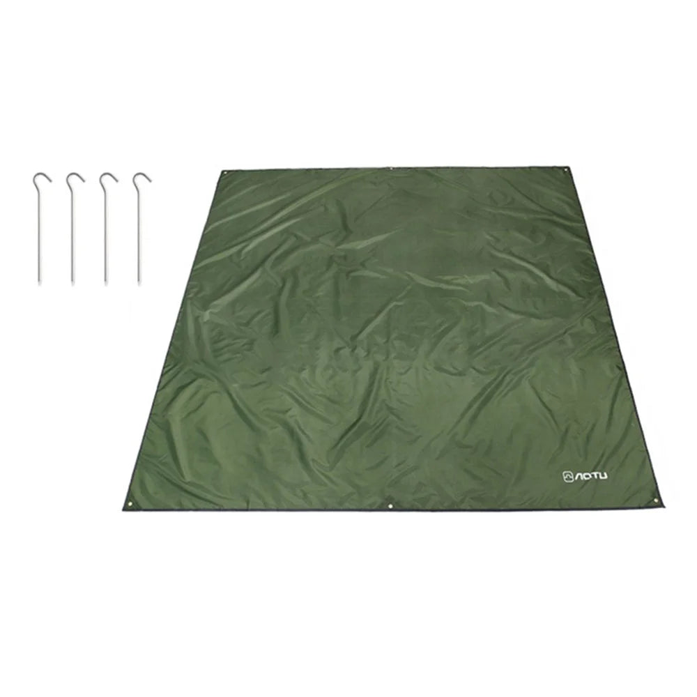 AOTU 240x220cm Portable 420D Oxford Cloth Moisture-proof Picnic Mat Outdoor Camping Carpet with Ground Nail - Army Green - 1