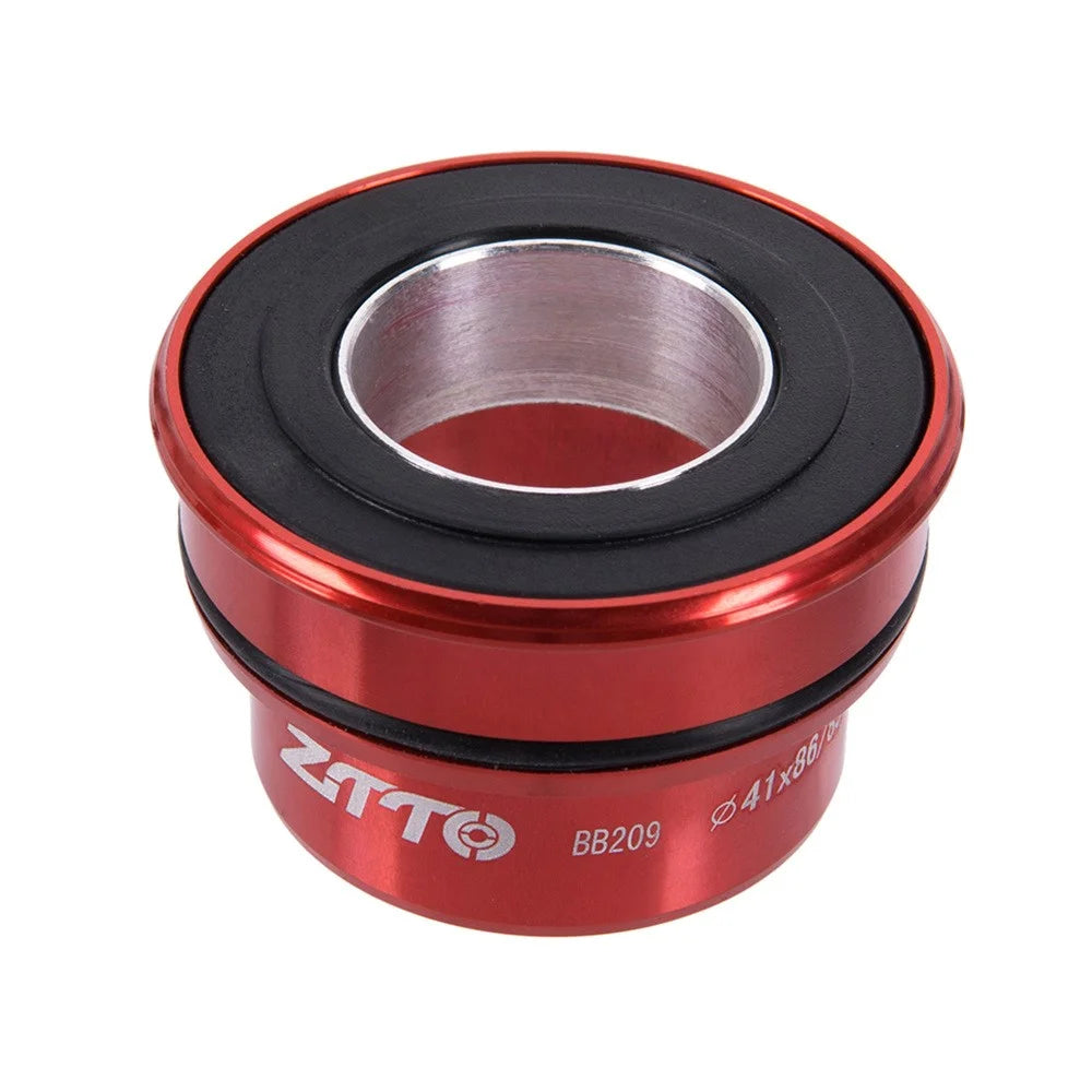 ZTTO BB209 Bike Press-In Bottom Bracket Acrylic+Aluminum Alloy Bearing Bottom Bracket Threaded BB - Red - 3